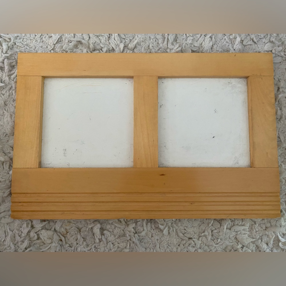 Vintage Montessori Outlet (unbranded-VERY old) metal insets tracing tray